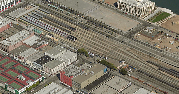Fourth and King Street Railyards aerial photo