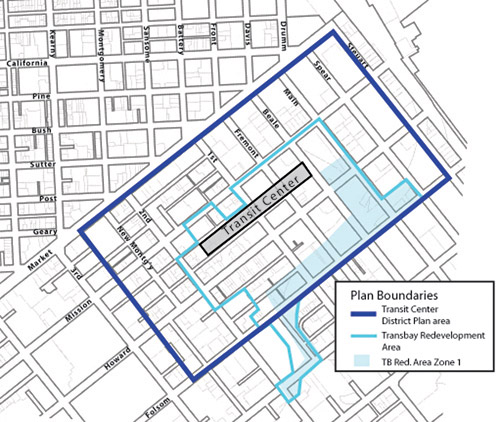 Transit Center plan boundary