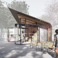 Kiosks at Civic Center Plaza